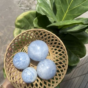 Bi cầu Blue Calcite | Đá trang trí, sưu tầm, healing | CADA DECOR