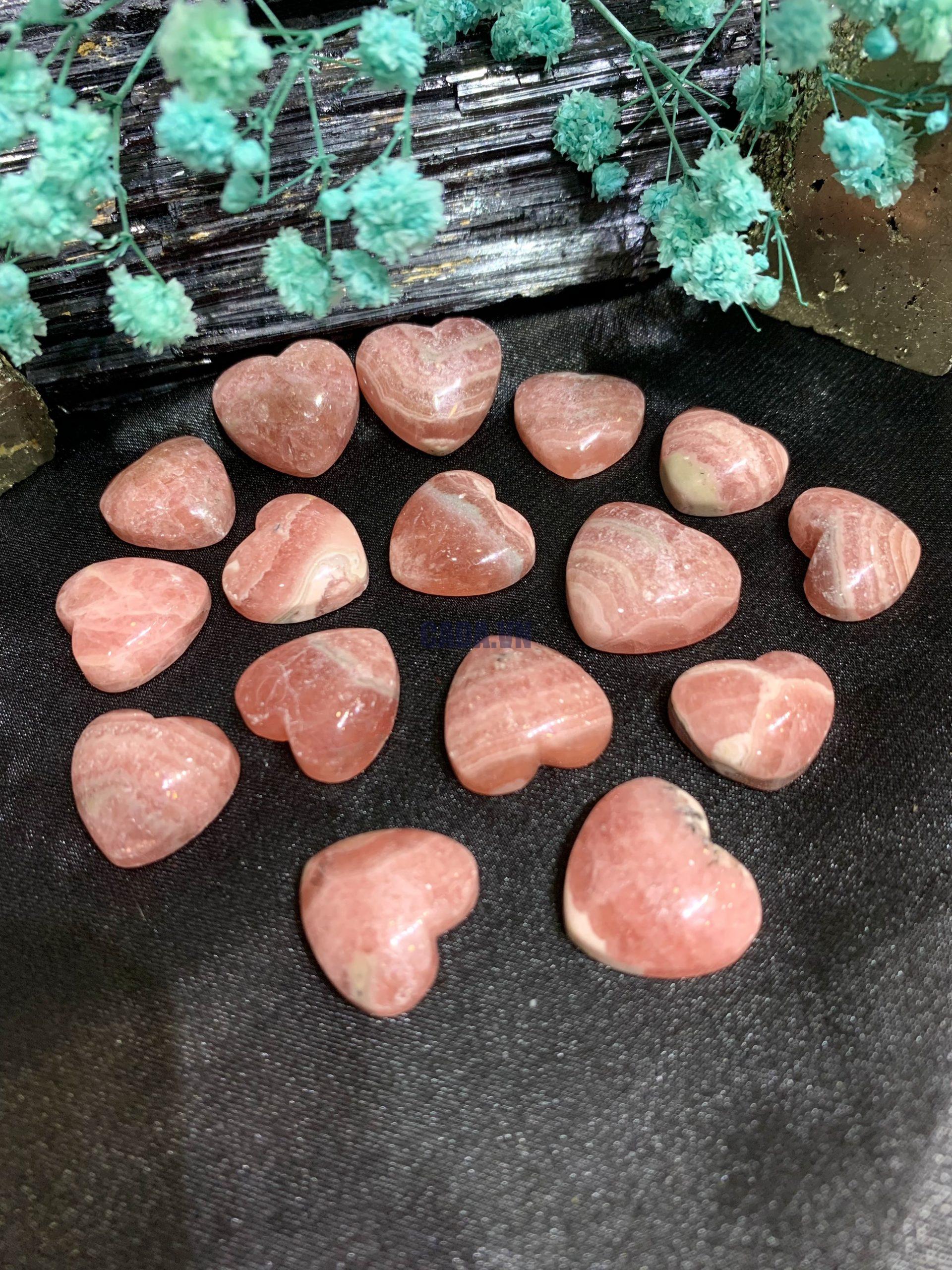 Mặt Trái tim Rhodochrosite | Đá trang trí, sưu tầm, healing | CADA DECOR