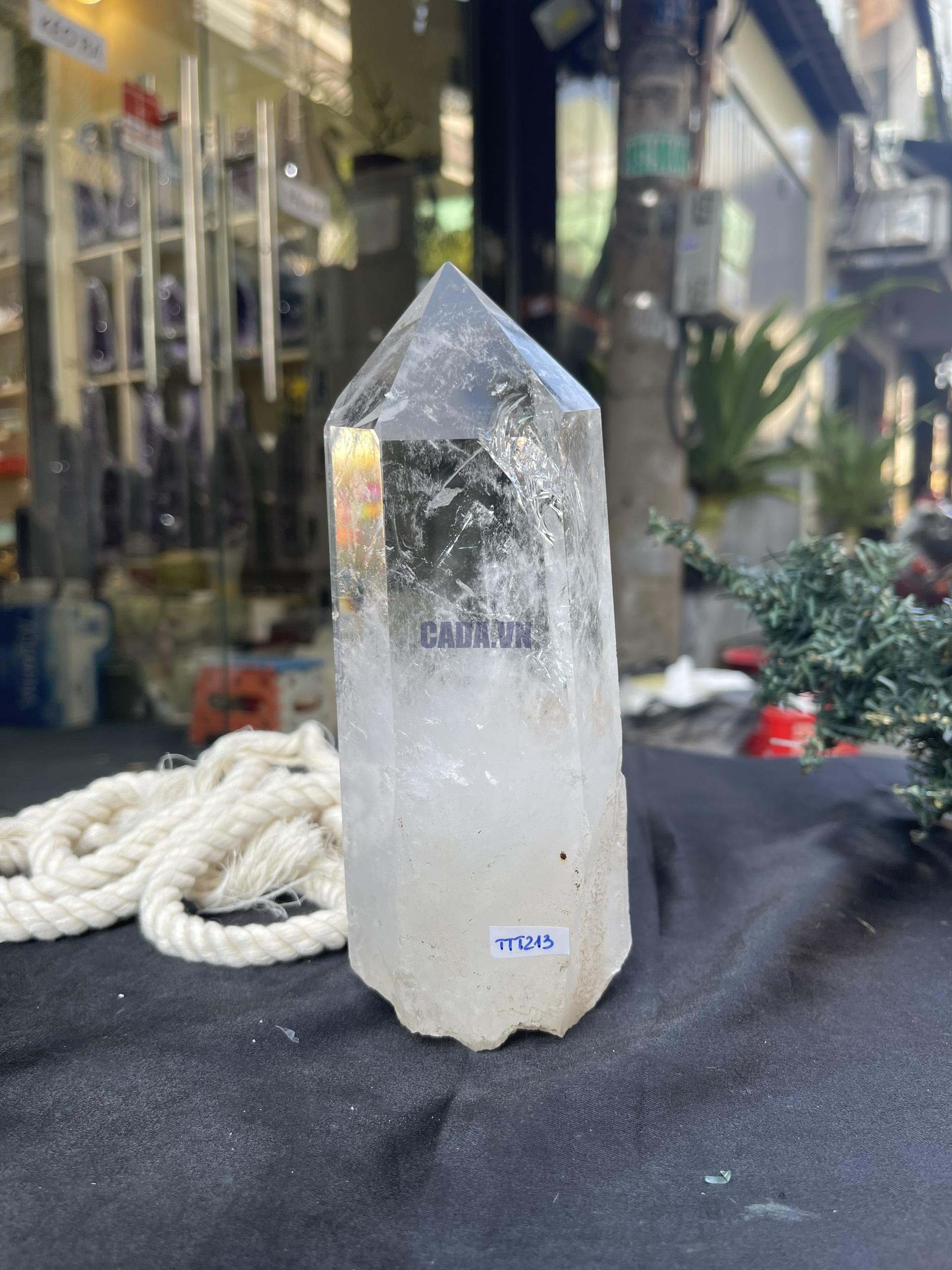 Trụ Thạch Anh Trắng trong – Clear Quartz Point, KL:1,012KG (TTT213)