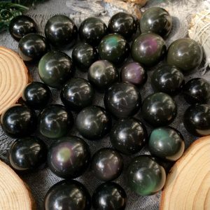Bi cầu Rainbow Obsidian | Đá trang trí, sưu tầm, healing | CADA DECOR