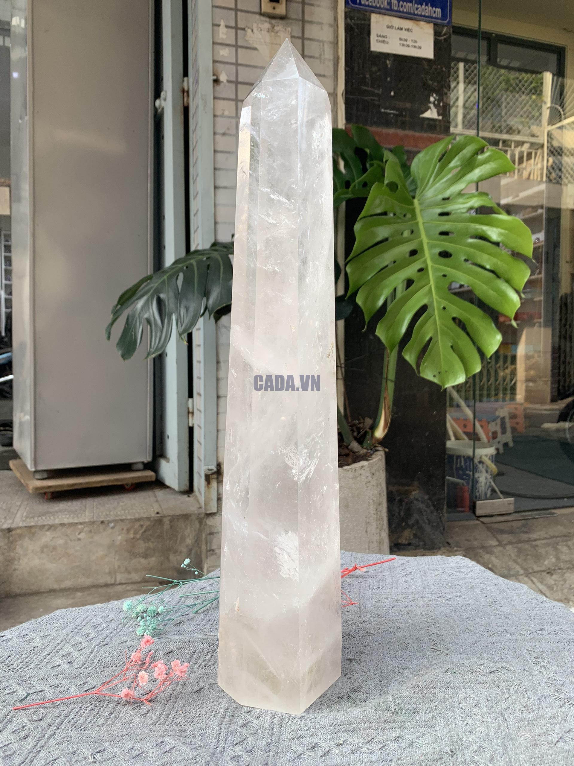 Trụ Thạch Anh Trắng trong – Clear Quartz Point, KL: 3,934KG (TTT205)