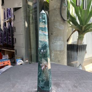 TRỤ MOSS AGATE (MA05), KT 25,5*4,5CM, KL 504GRAM| CADA DECOR