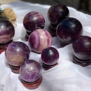 Bi cầu Purple Fluorite | Đá trang trí, sưu tầm, healing | CADA DECOR