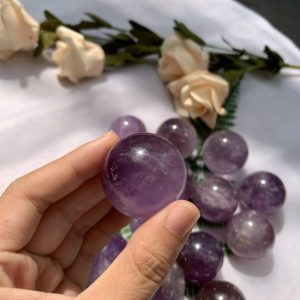 Bi cầu Thạch Anh Tím - Amethyst | Đá trang trí, sưu tầm, healing | CADA DECOR