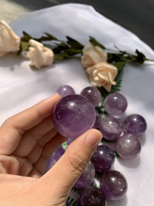 Bi cầu Thạch Anh Tím - Amethyst | Đá trang trí, sưu tầm, healing | CADA DECOR