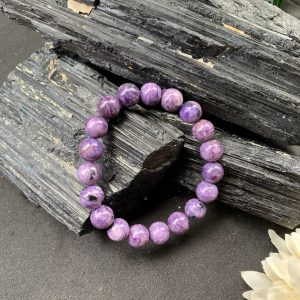 Vòng tay đá mắt rồng - Charoite Bracelet 10mm | Đá trang trí, sưu tầm, healing | CADA DECOR