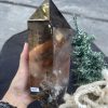 TRỤ THẠCH ANH KHÓI – SMOKY QUARTZ POINT (TAK23), KL:1,766KG, KT: 24*9,5CM