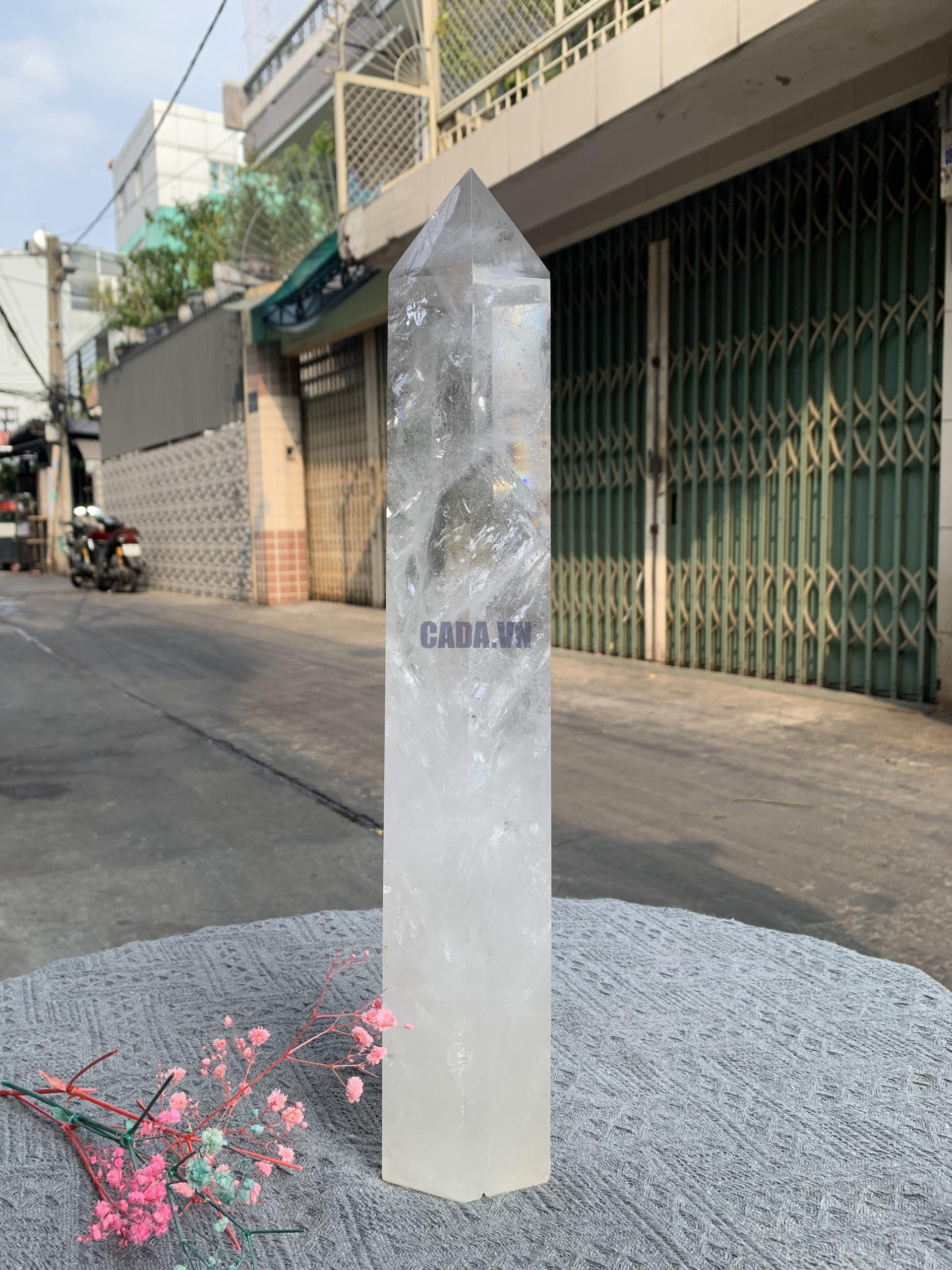 Trụ Thạch Anh Trắng trong – Clear Quartz Point, KL: 4,728KG (TTT204)