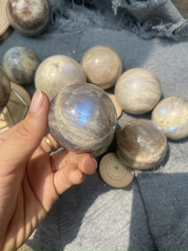 Bi cầu Moonstone - Mặt trăng | Đá trang trí, sưu tầm, healing | CADA DECOR