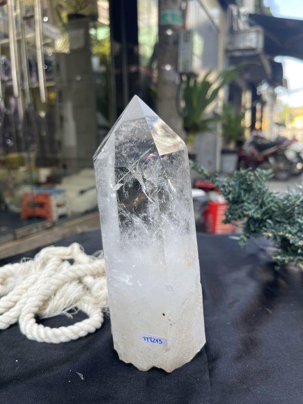 Trụ Thạch Anh Trắng trong – Clear Quartz Point, KL:1,012KG (TTT213)