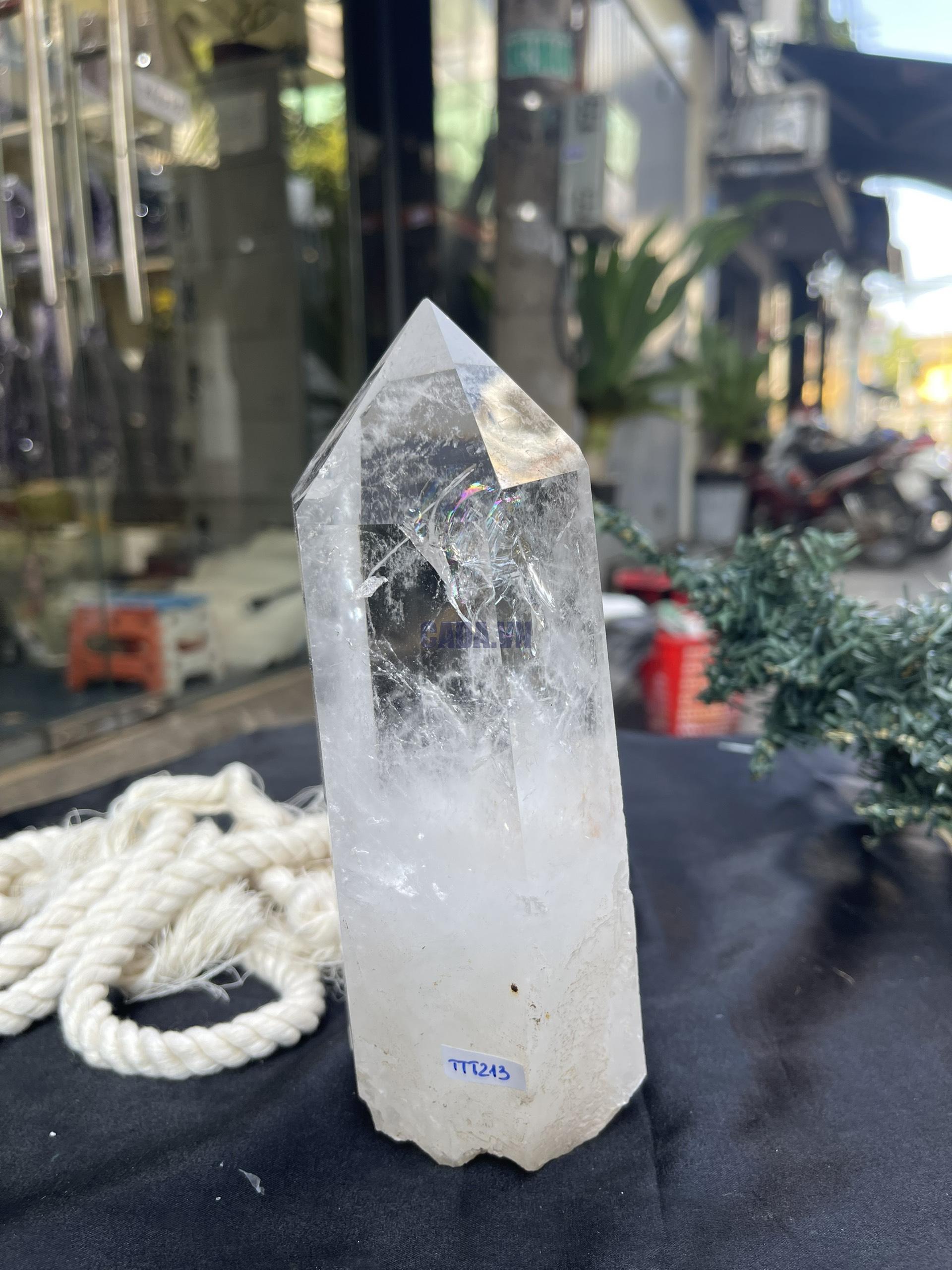 Trụ Thạch Anh Trắng trong – Clear Quartz Point, KL:1,012KG (TTT213)