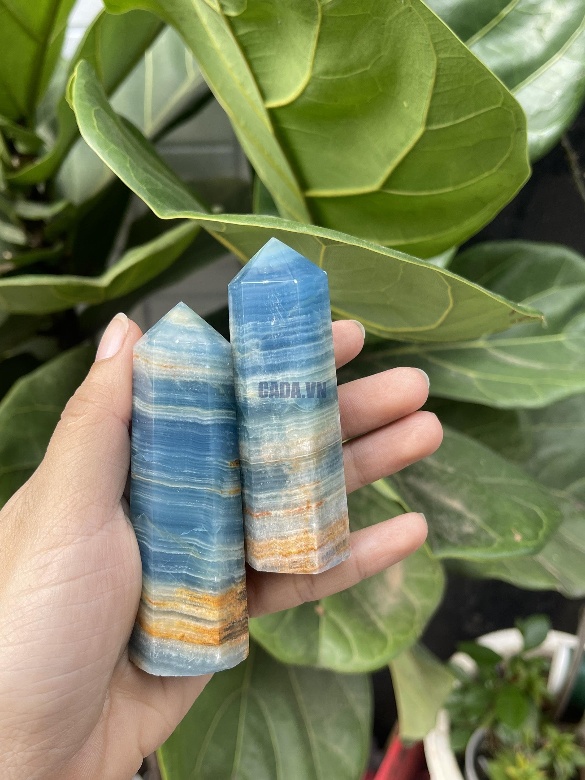 Blue Onyx Point | Trụ đá sưu tầm, trang trí, healing| CADA DECOR