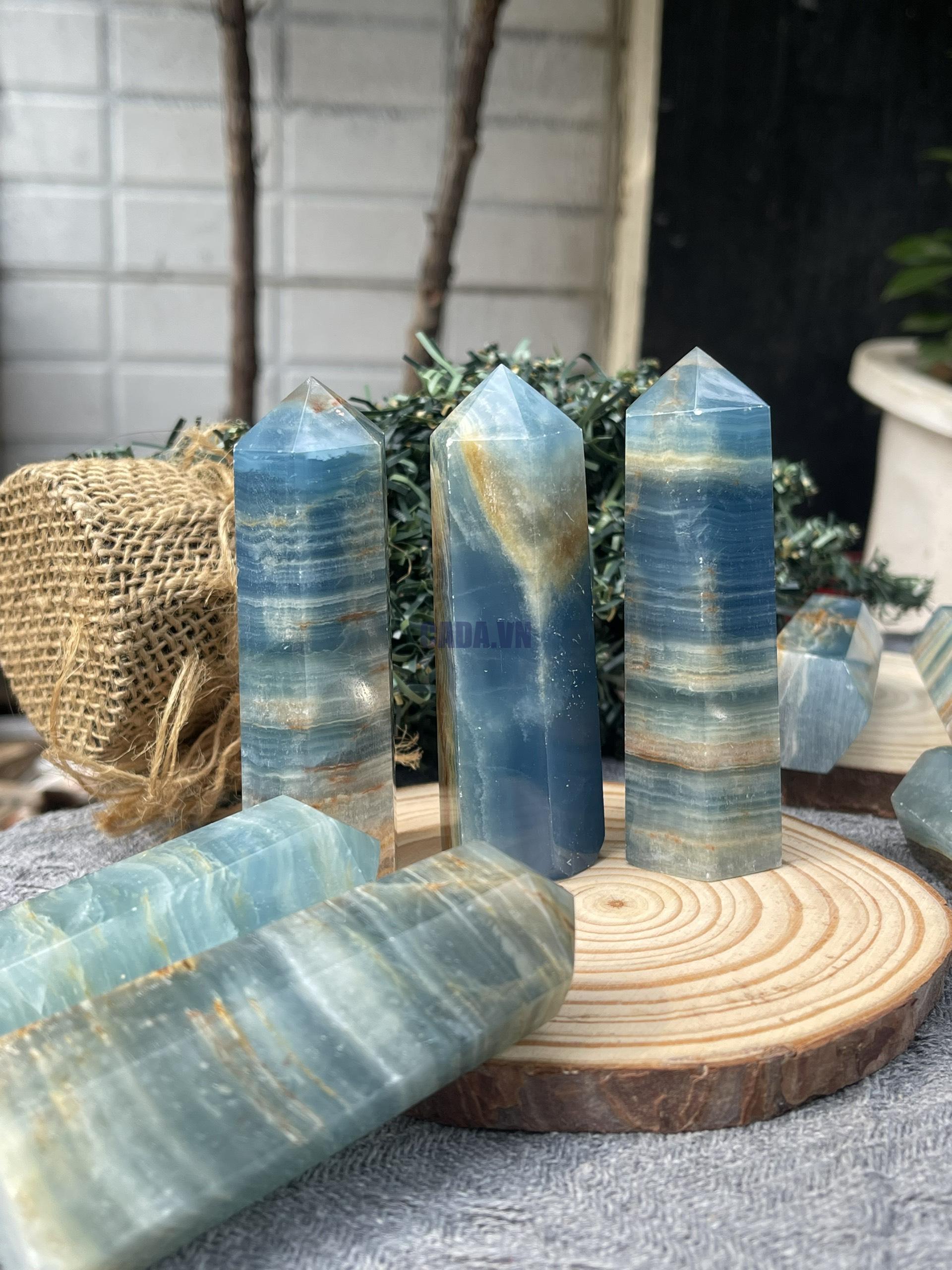 Blue Onyx Point | Trụ đá sưu tầm, trang trí, healing| CADA DECOR