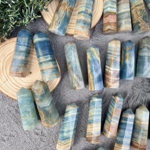 Blue Onyx Point | Trụ đá sưu tầm, trang trí, healing| CADA DECOR