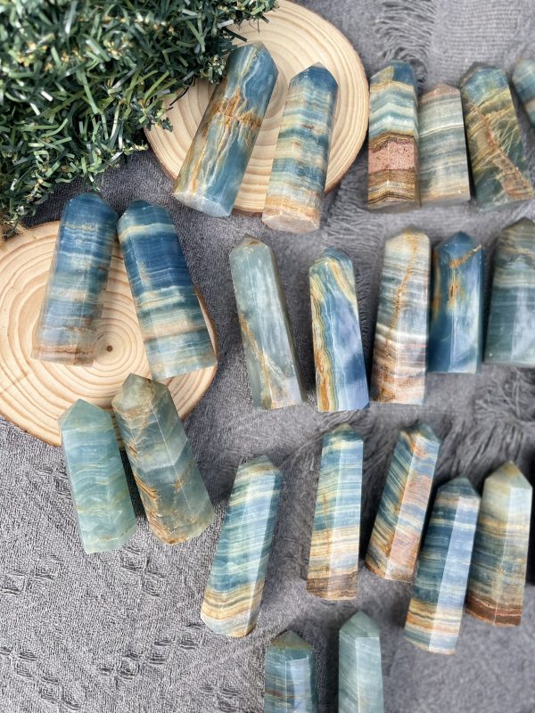 Blue Onyx Point | Trụ đá sưu tầm, trang trí, healing| CADA DECOR