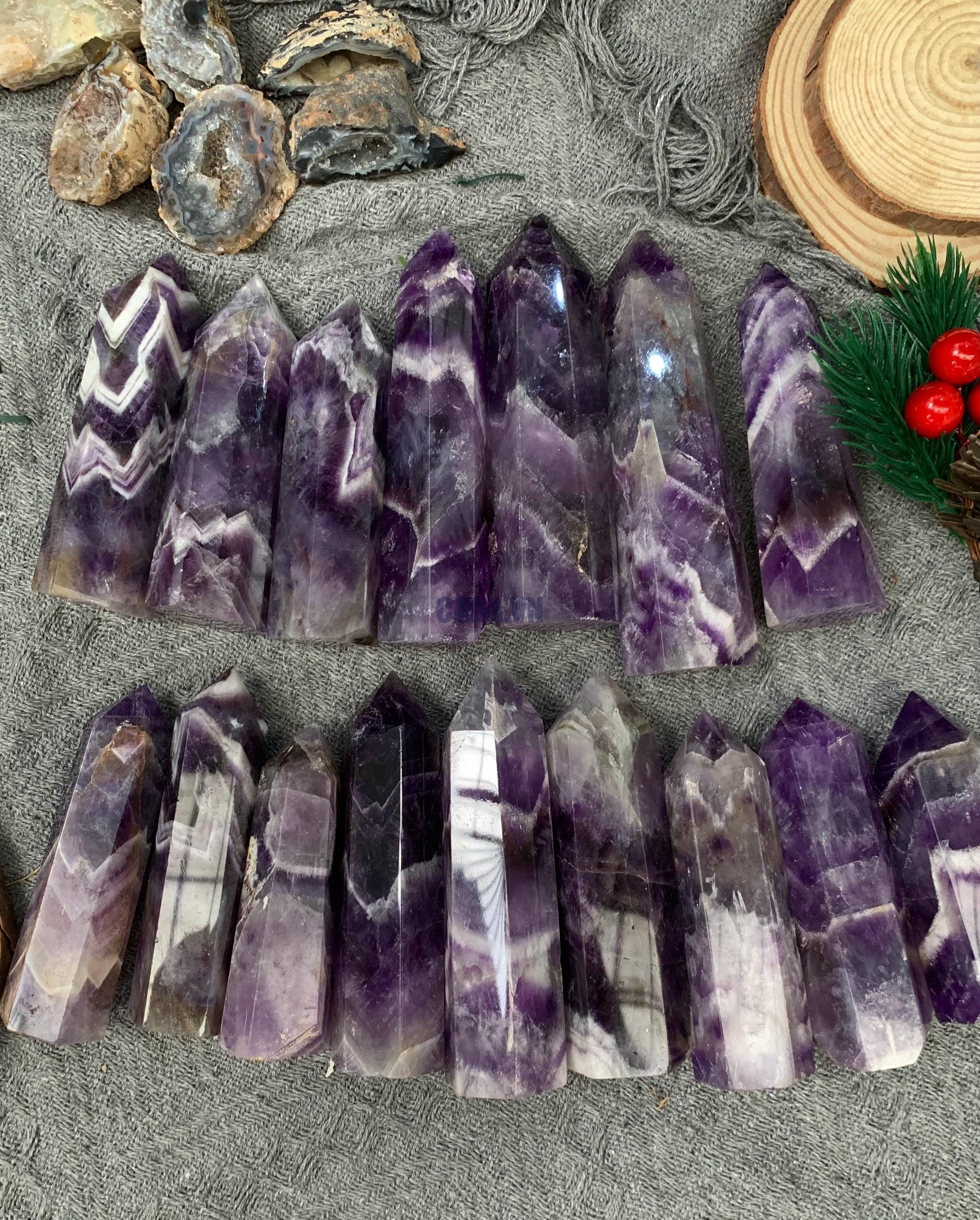 Trụ thạch anh tím - Dream Amethyst Point | Trụ đá sưu tầm, healing, tarot| CADA DECOR