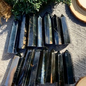 Trụ mắt hổ xanh ( Blue Tiger Eye Point)| Trụ đá thanh tẩy, sưu tầm, healing| CADA DECOR