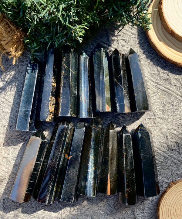 Trụ mắt hổ xanh ( Blue Tiger Eye Point)| Trụ đá thanh tẩy, sưu tầm, healing| CADA DECOR