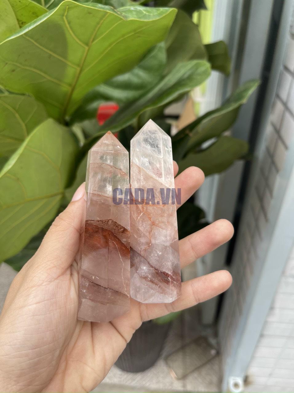 Trụ thạch anh lửa - Fire Quartz | Trụ đá thanh tẩy, tarot, healing| CADA DECOR