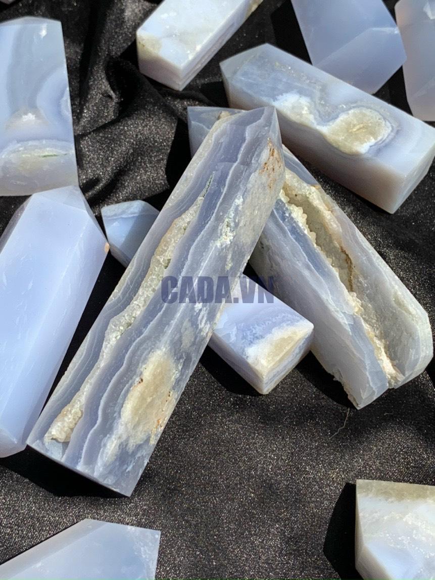 Trụ Blue Chalcedony | Trụ đá sưu tầm, healing, tarot| CADA DECOR