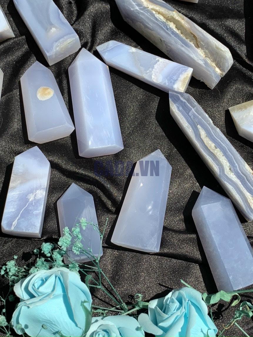 Trụ Blue Chalcedony | Trụ đá sưu tầm, healing, tarot| CADA DECOR