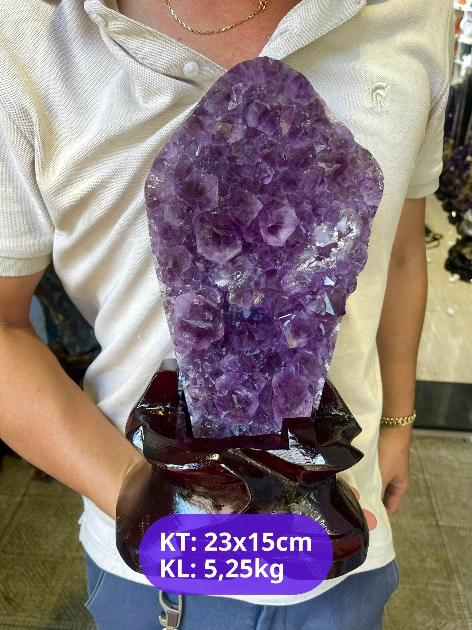 VỈ MẦM THẠCH ANH TÍM (VM21), KT: 23*15CM - KL: 5,25KG | CADA DECOR