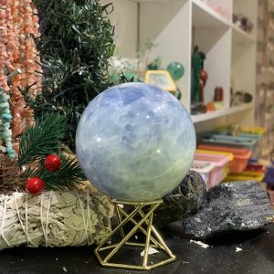 Bi cầu Blue Calcite (CC02) - KL: 0,81KG, ĐK: 8,23CM