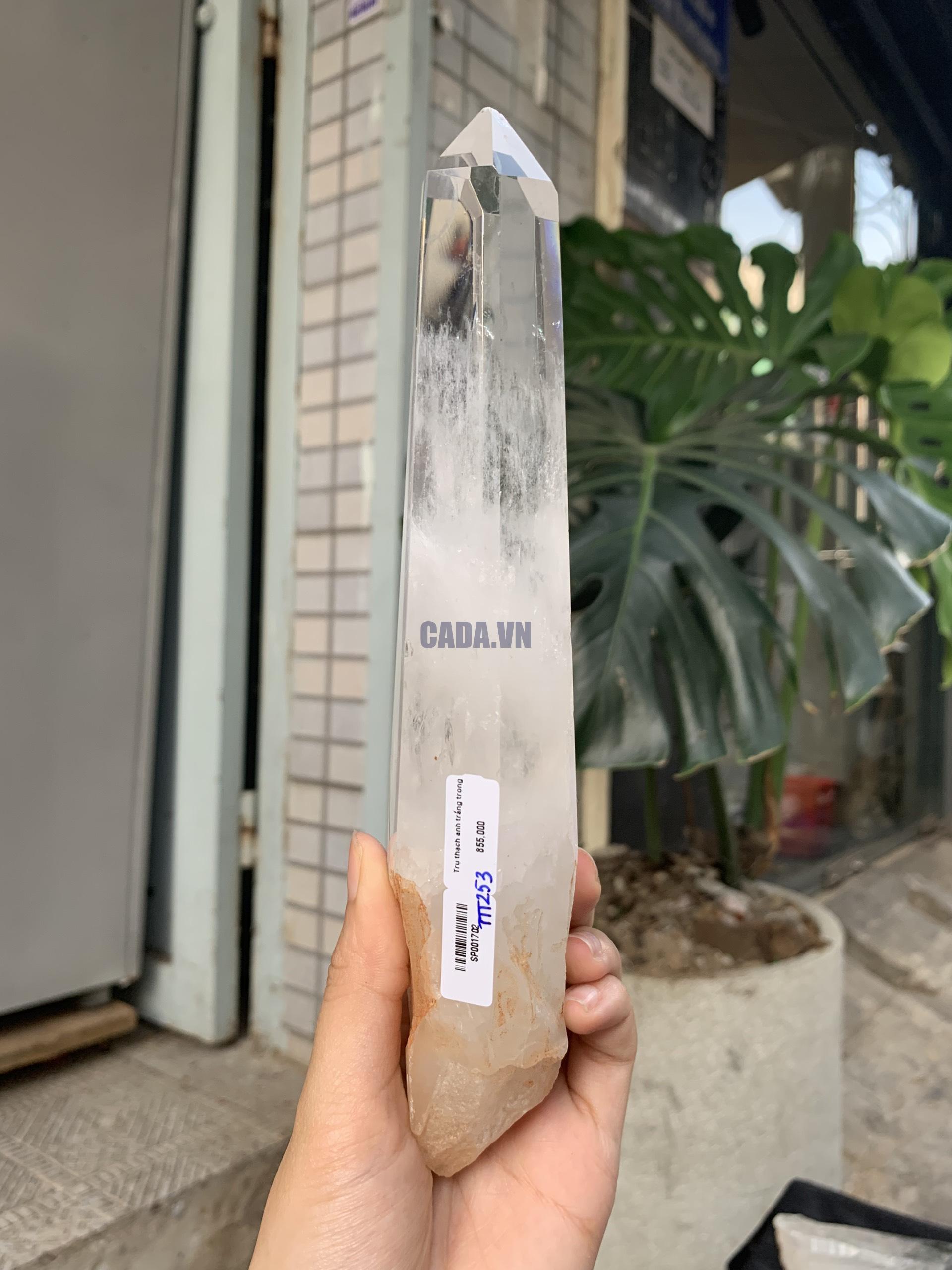 Trụ Thạch Anh Trắng trong – Clear Quartz Point, KL: 388GRAM (TTT253)