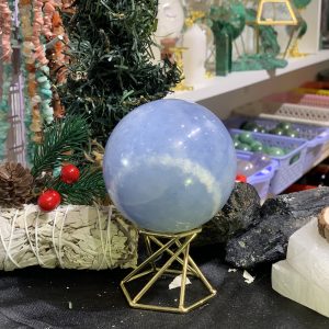 Bi cầu Blue Calcite (CC07) - KL: 0,638KG, ĐK: 7,67CM