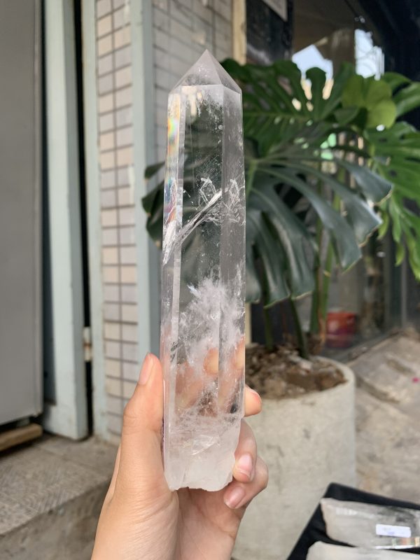 Trụ Thạch Anh Trắng trong – Clear Quartz Point, KL: 404GRAM (TTT226)