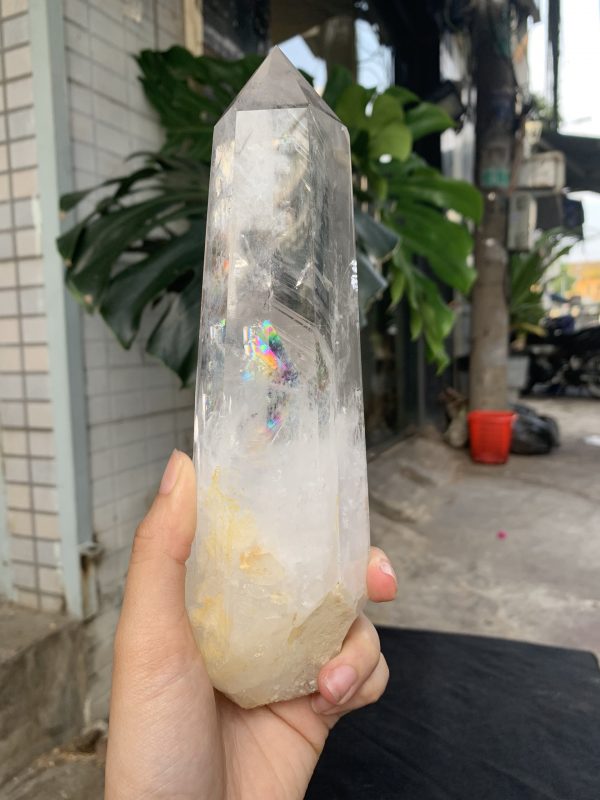 Trụ Thạch Anh Trắng trong – Clear Quartz Point, KL: 860GRAM (TTT234)
