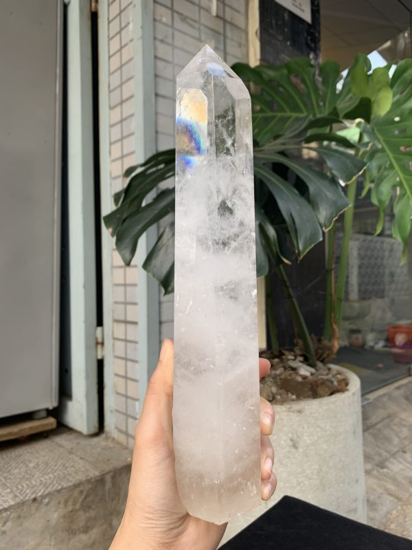 Trụ Thạch Anh Trắng trong – Clear Quartz Point, KL: 1,282KG (TTT258)