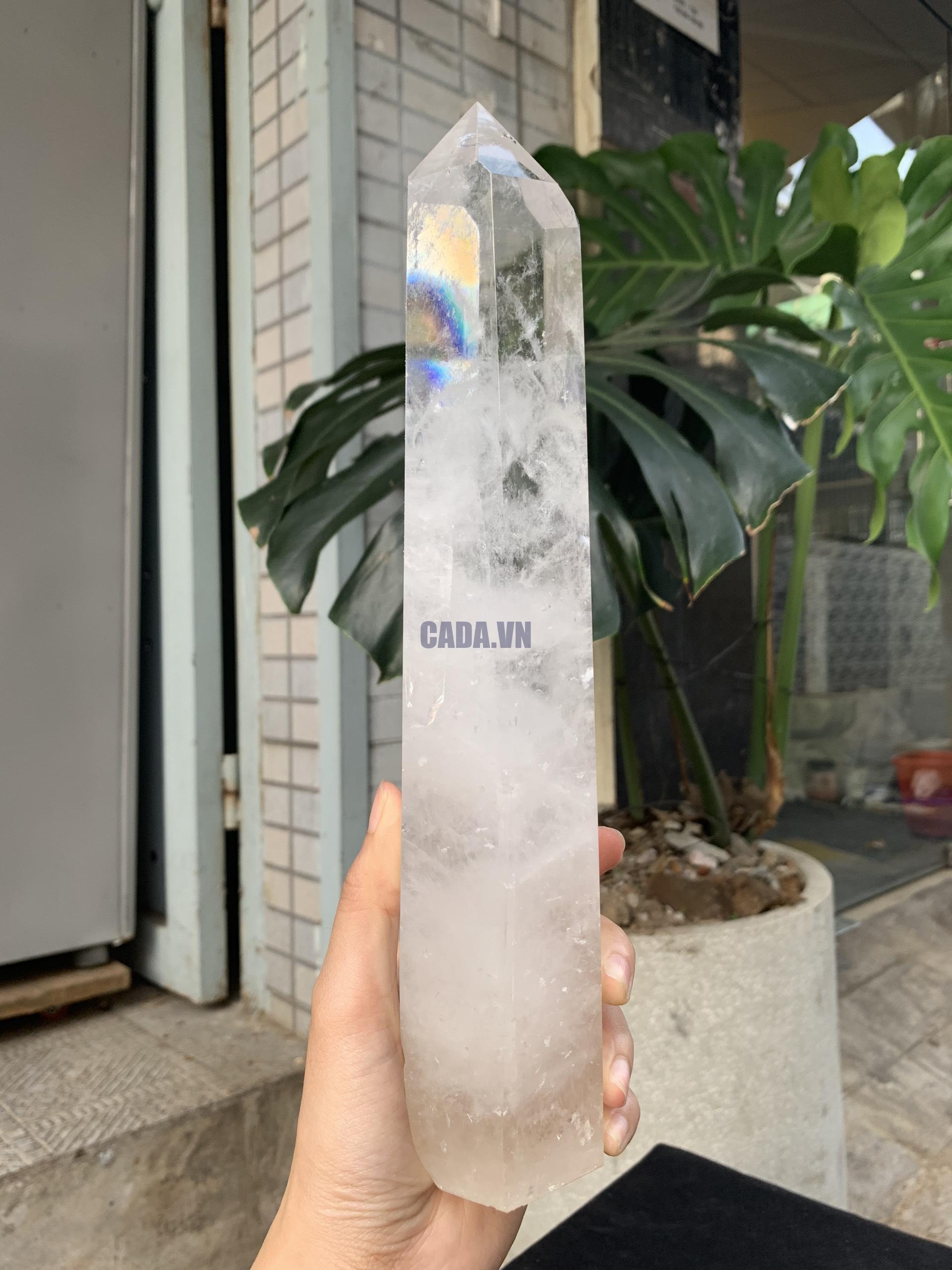 Trụ Thạch Anh Trắng trong – Clear Quartz Point, KL: 1,282KG (TTT258)