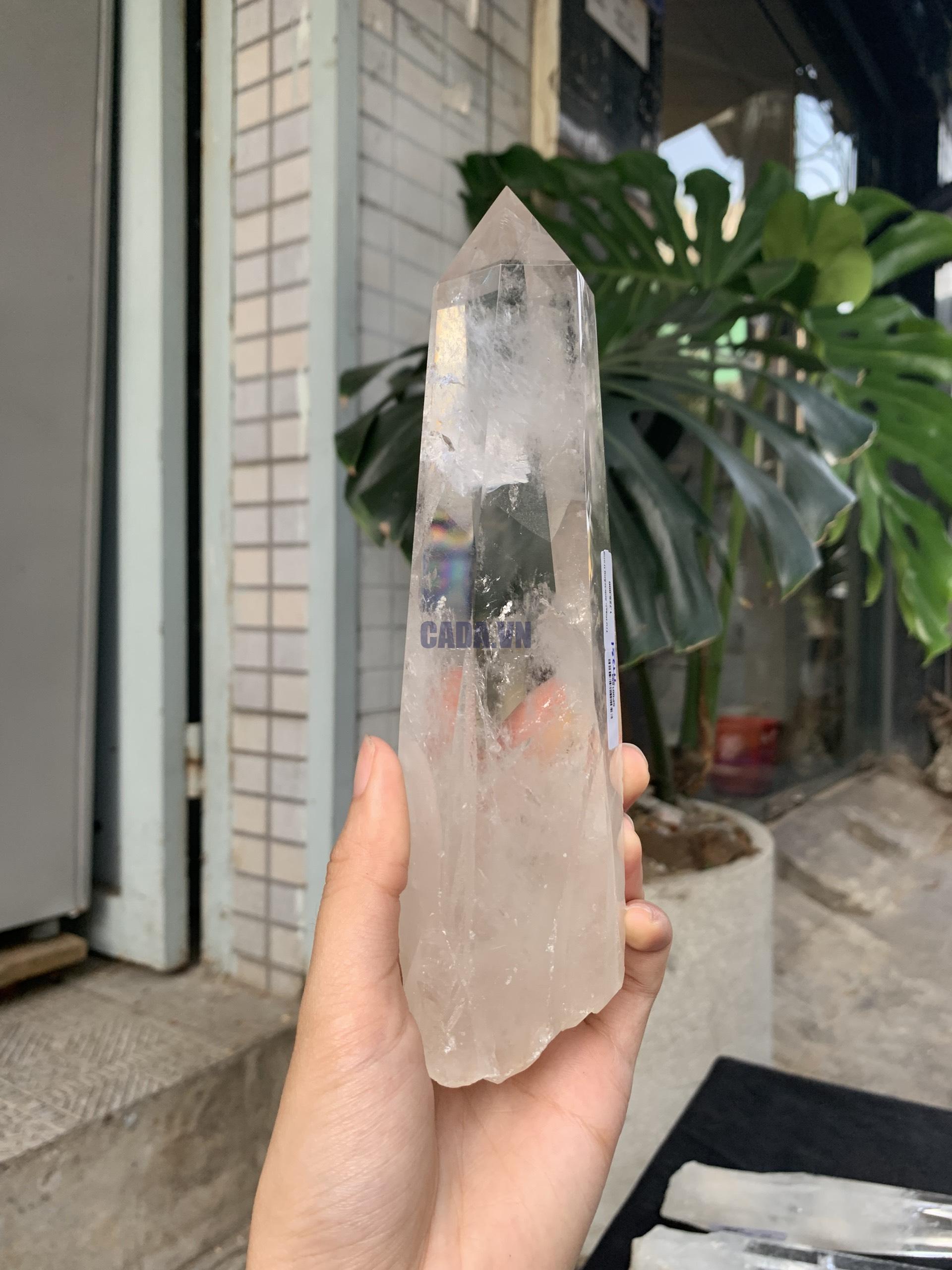 Trụ Thạch Anh Trắng trong – Clear Quartz Point, KL: 574GRAM (TTT231)