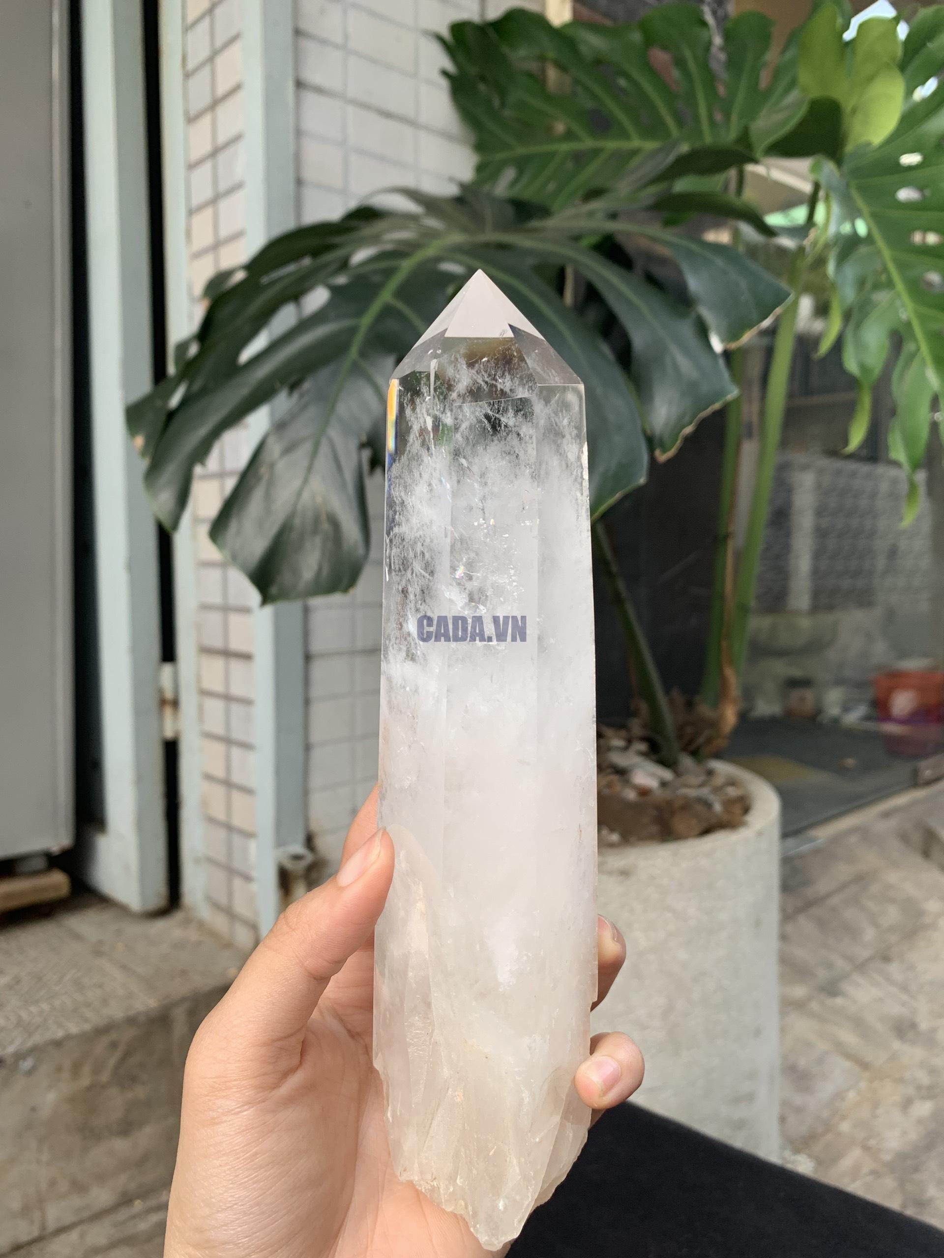 Trụ Thạch Anh Trắng trong – Clear Quartz Point, KL: 634GRAM (TTT255)