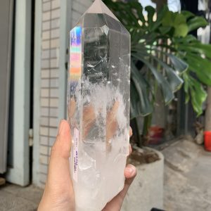 Trụ Thạch Anh Trắng trong – Clear Quartz Point, KL: 828GRAM (TTT230)