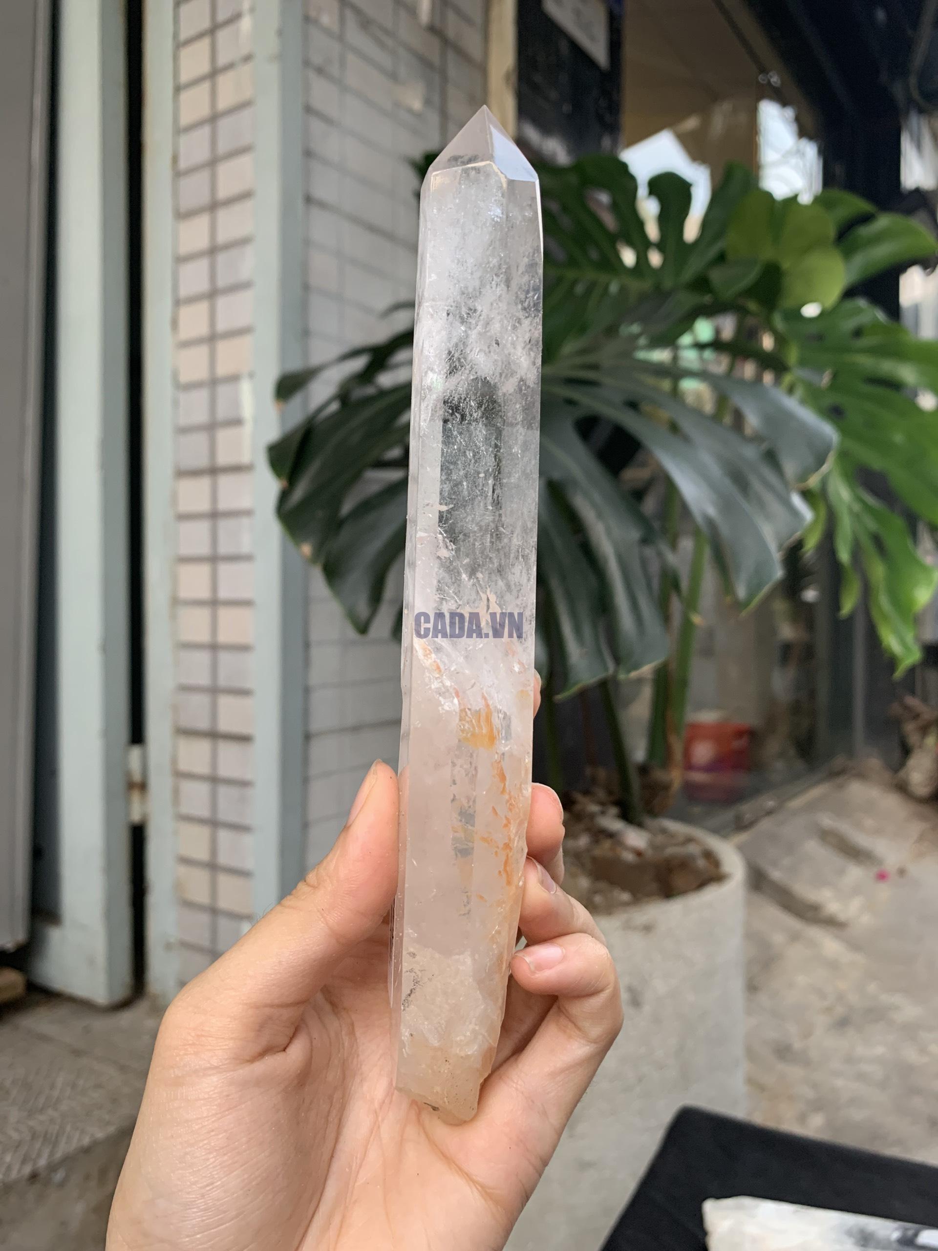 Trụ Thạch Anh Trắng trong – Clear Quartz Point, KL: 322GRAM (TTT243)