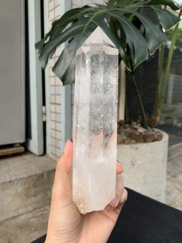 Trụ Thạch Anh Trắng trong – Clear Quartz Point, KL: 576GRAM (TTT256)