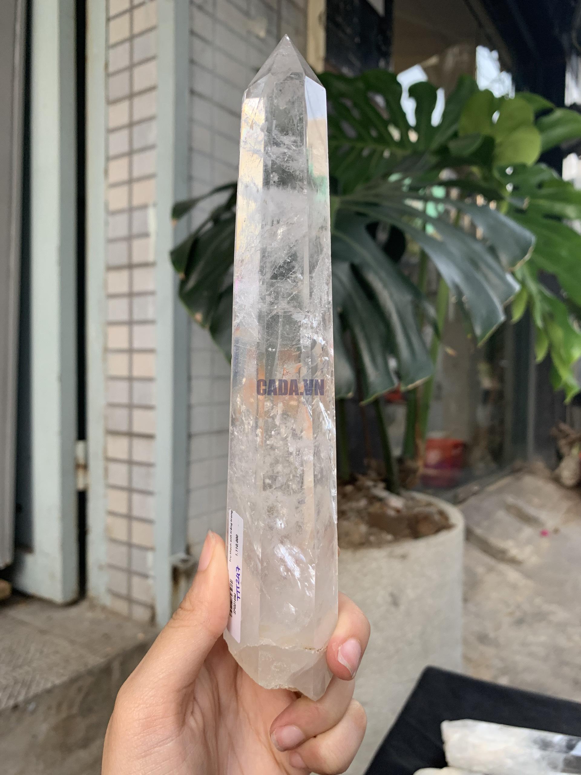 Trụ Thạch Anh Trắng trong – Clear Quartz Point, KL: 368GRAM (TTT247)