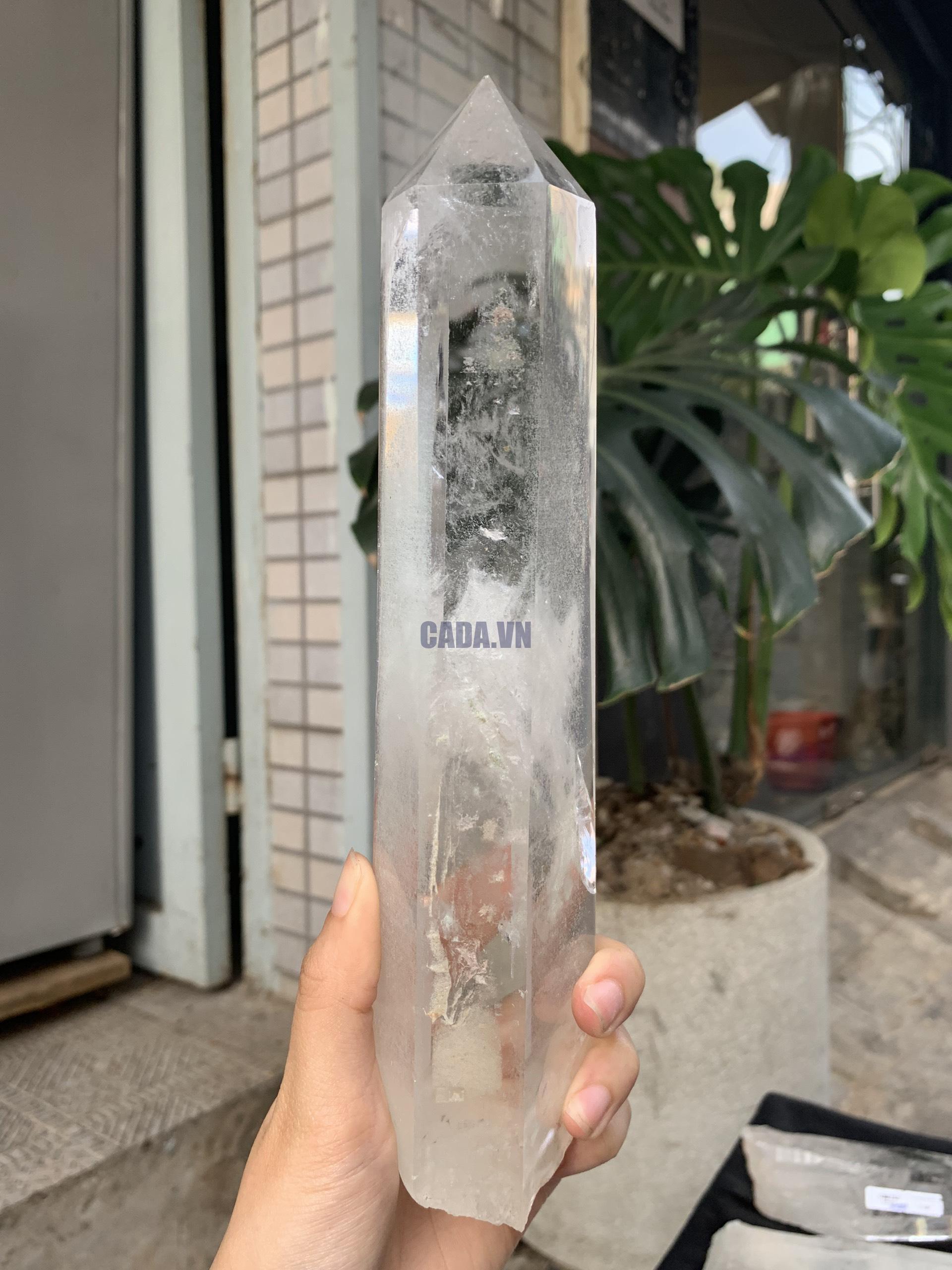 Trụ Thạch Anh Trắng trong – Clear Quartz Point, KL: 758GRAM (TTT227)