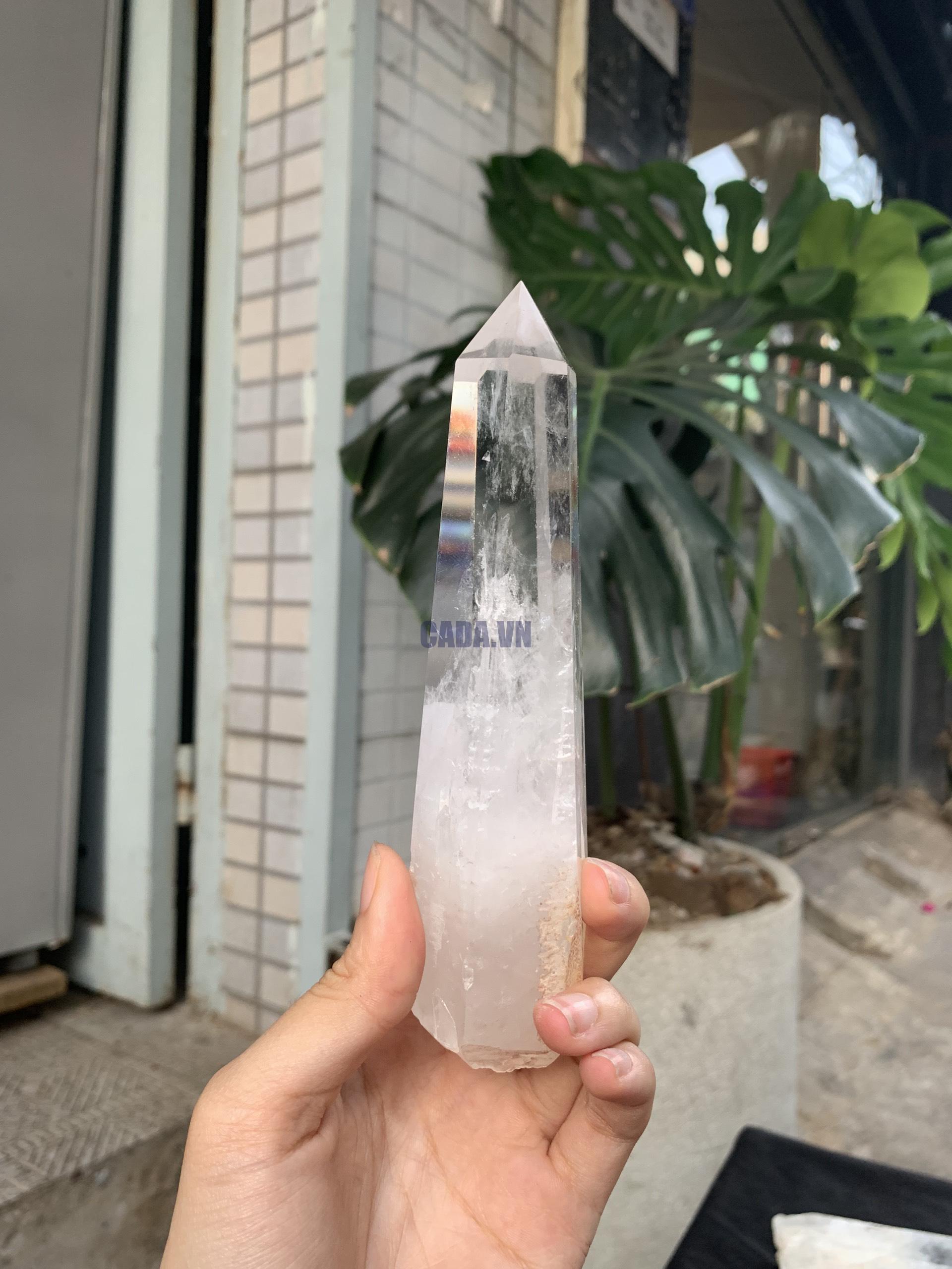 Trụ Thạch Anh Trắng trong – Clear Quartz Point, KL: 294GRAM (TTT245)