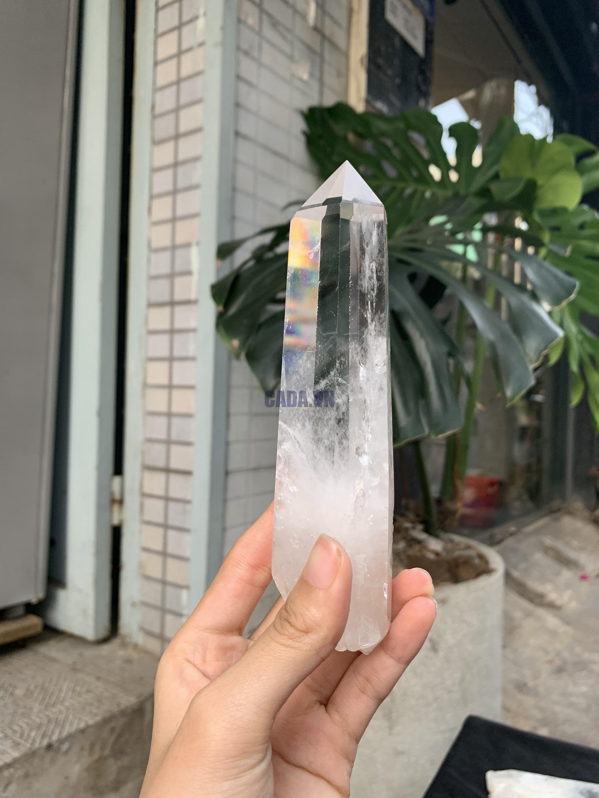 Trụ Thạch Anh Trắng trong – Clear Quartz Point, KL: 294GRAM (TTT245)