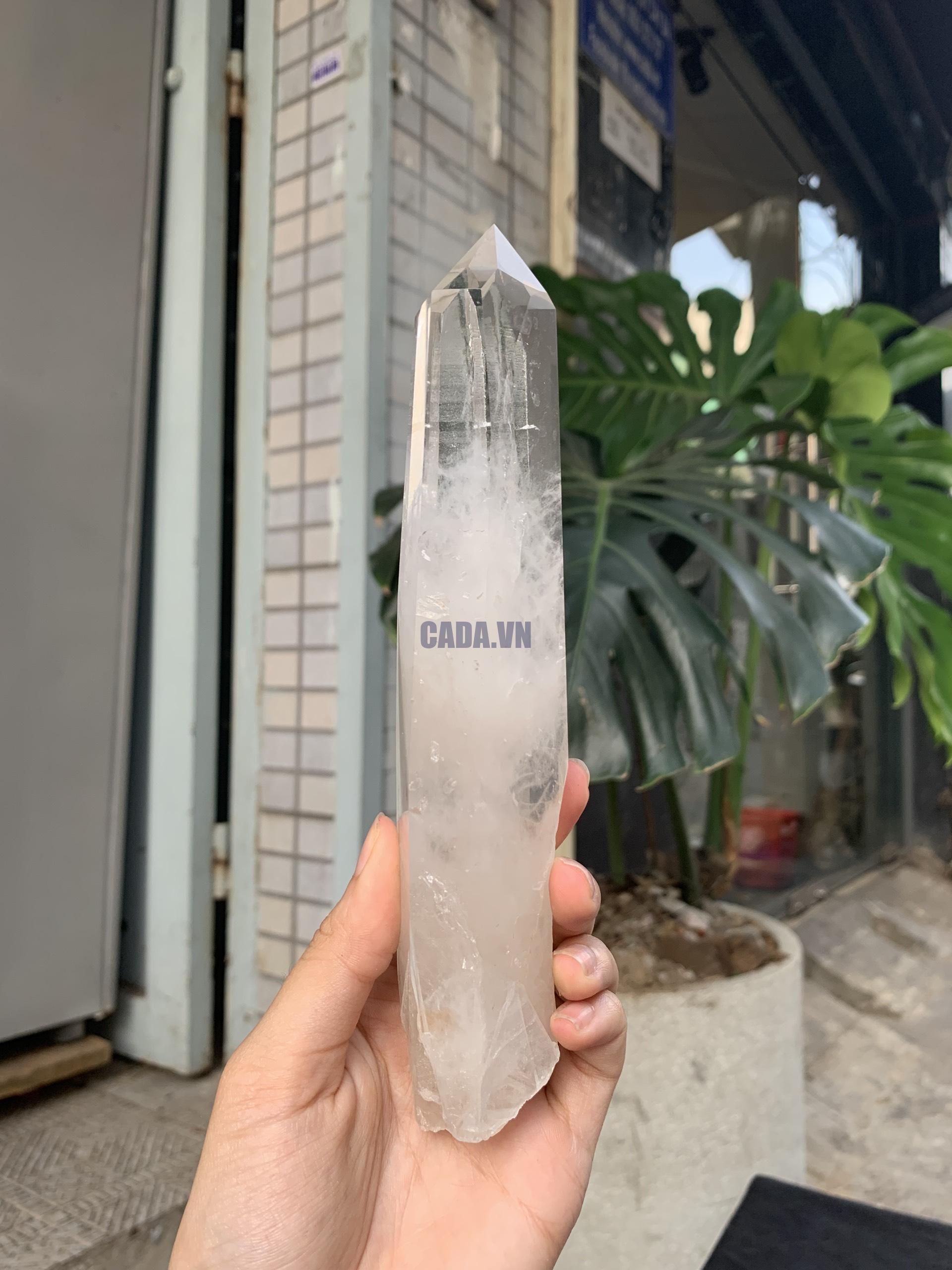 Trụ Thạch Anh Trắng trong – Clear Quartz Point, KL: 308GRAM (TTT252)