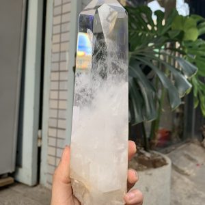 Trụ Thạch Anh Trắng trong – Clear Quartz Point, KL: 638GRAM (TTT254)
