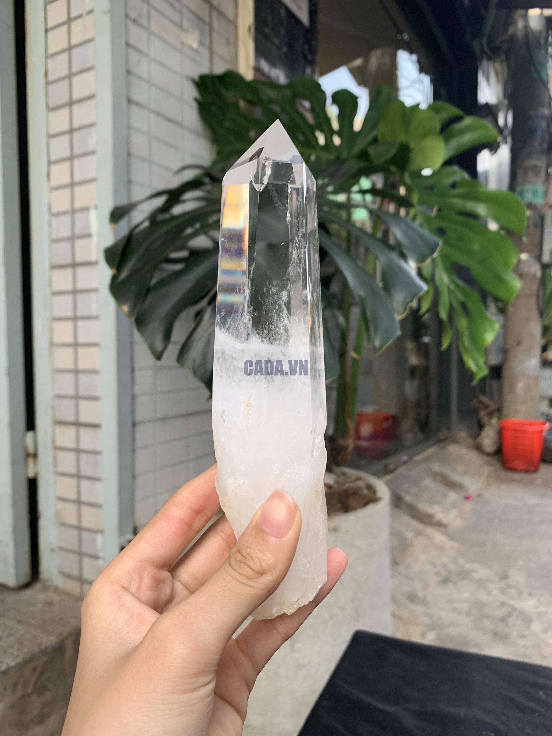 Trụ Thạch Anh Trắng trong – Clear Quartz Point, KL: 434GRAM (TTT241)