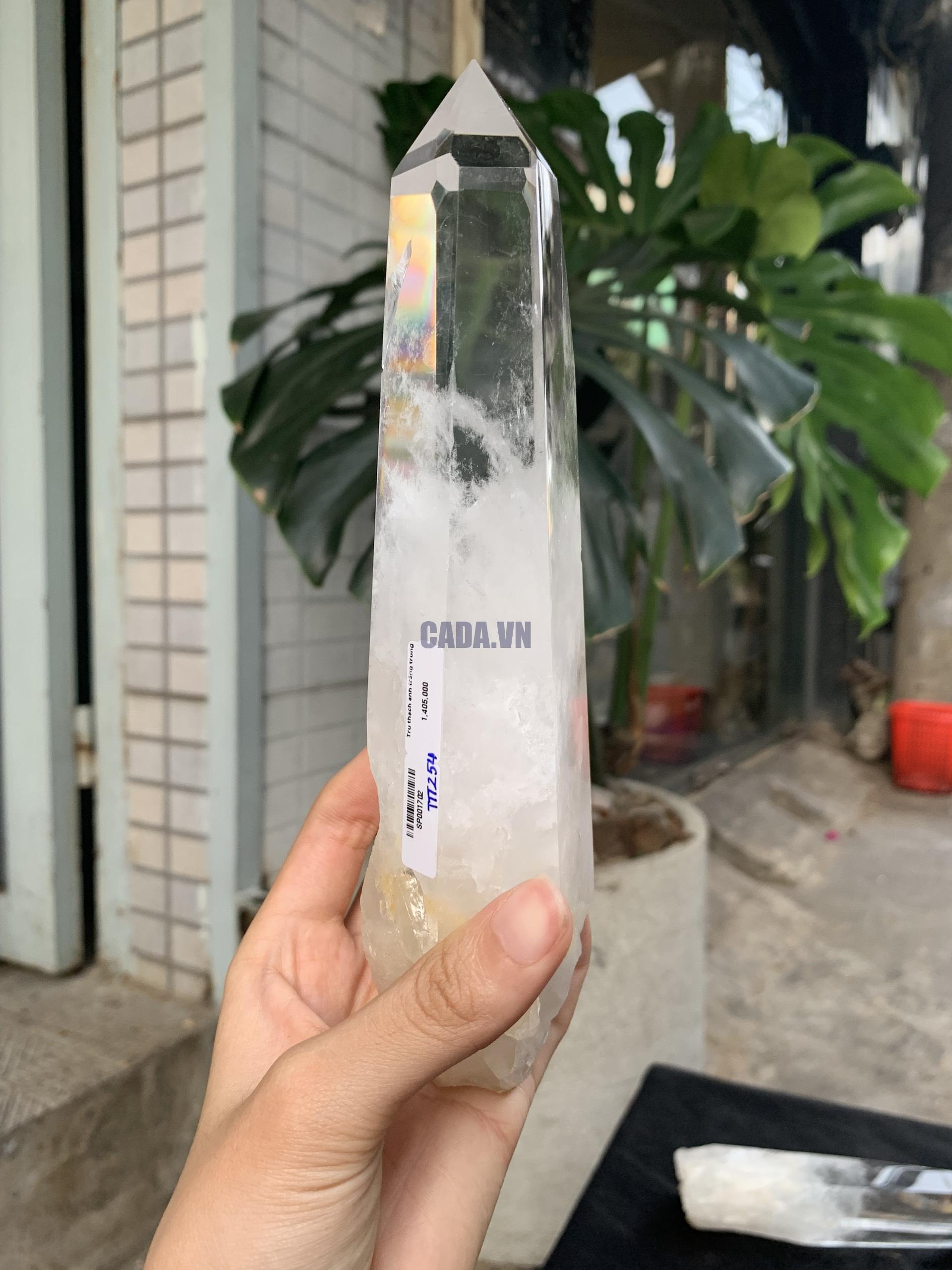 Trụ Thạch Anh Trắng trong – Clear Quartz Point, KL: 638GRAM (TTT254)