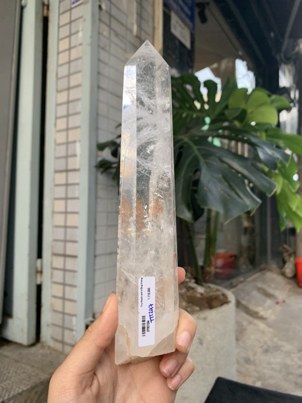Trụ Thạch Anh Trắng trong – Clear Quartz Point, KL: 368GRAM (TTT247)