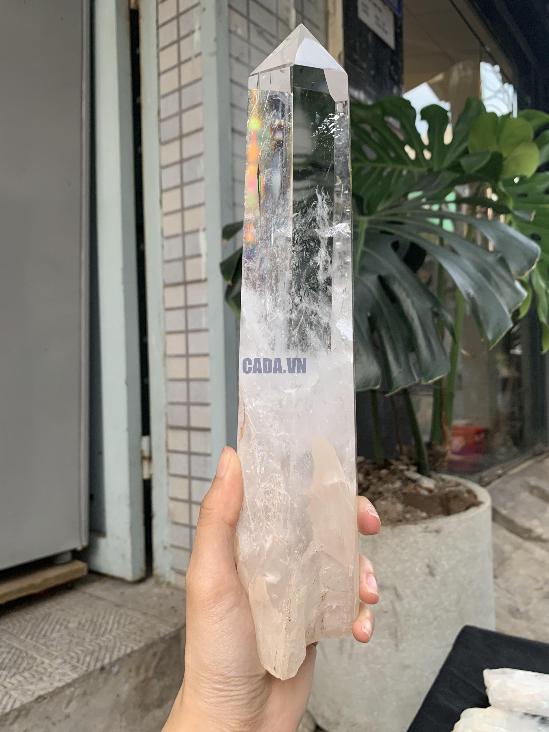 Trụ Thạch Anh Trắng trong – Clear Quartz Point, KL: 1,148KG (TTT235)