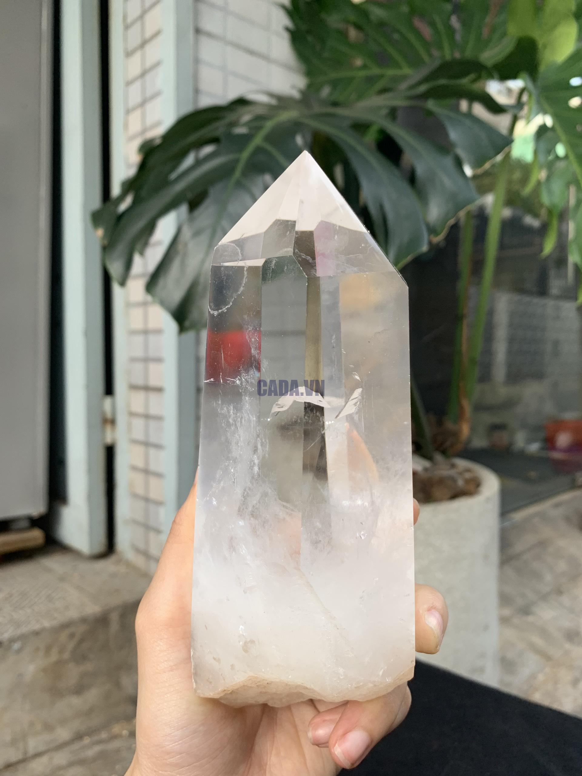 Trụ Thạch Anh Trắng trong – Clear Quartz Point, KL: 962GRAM (TTT248)