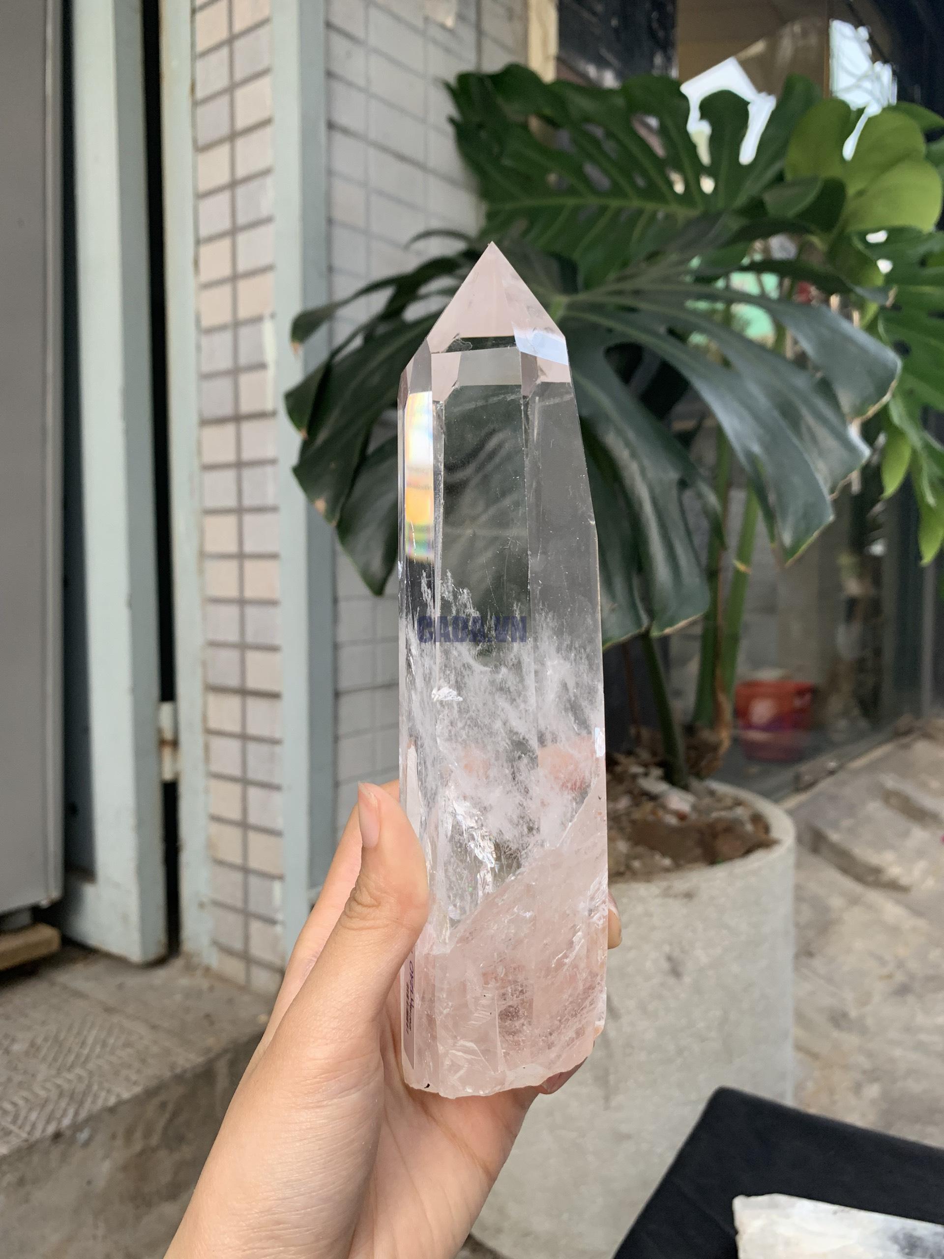 Trụ Thạch Anh Trắng trong – Clear Quartz Point, KL: 706GRAM (TTT240)